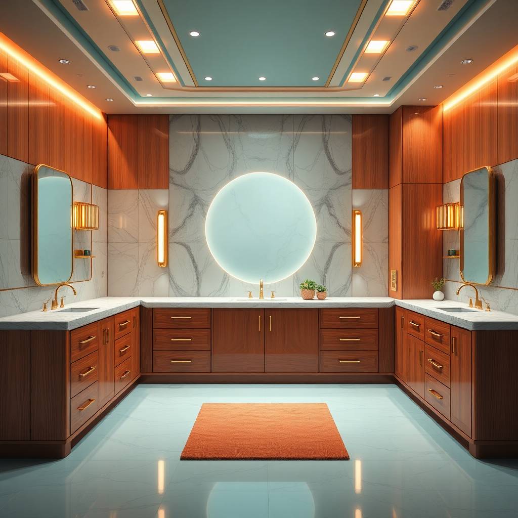 Custom-built vanity with tailored storage solutions - Miraya Cabinetry